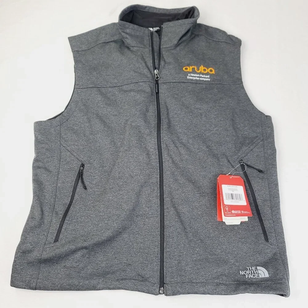 The North Face Men's Dark Gray Ridgewall Softshell Wind Wall Basic Vest Size XXL
